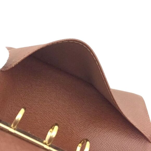 Louis Vuitton: Monogram "LV" Logo & Leather Folding Wallet/Agenda #030 - Picture 6 of 7